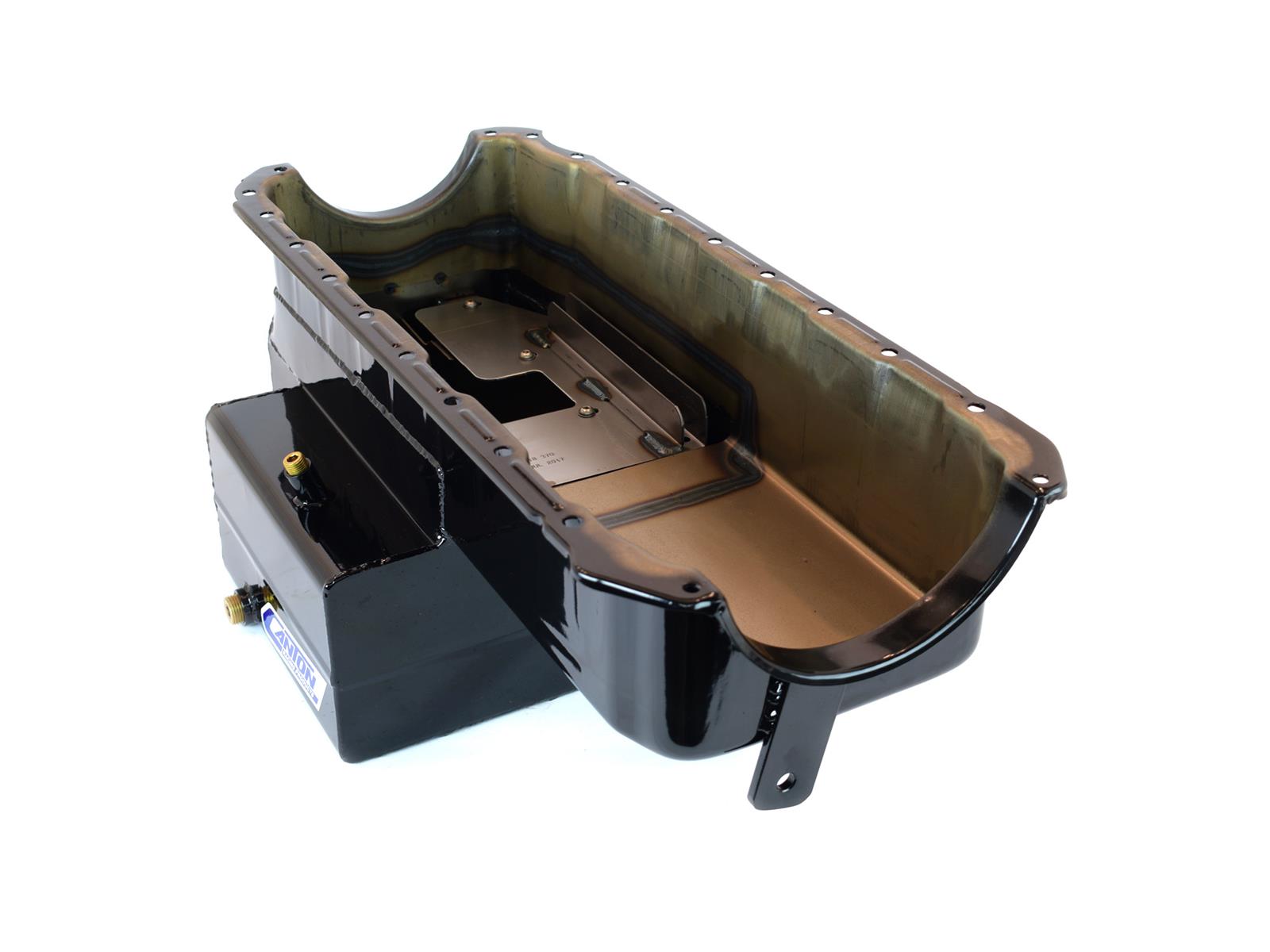 Canton Racing Marine Wet Sump Oil Pans 18-370 Pan, Marine, Steel, Black Powdercoated, 14 qt., Rear Sump, Chevy, Big Block, Each thumbnail 4