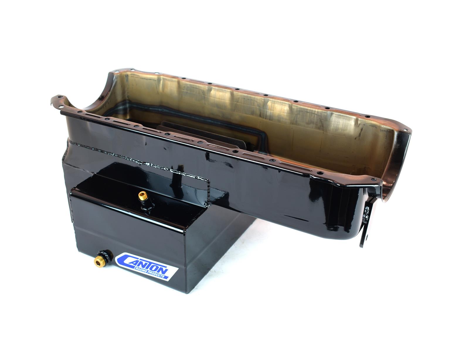 Canton Racing Marine Wet Sump Oil Pans 18-370 Pan, Marine, Steel, Black Powdercoated, 14 qt., Rear Sump, Chevy, Big Block, Each