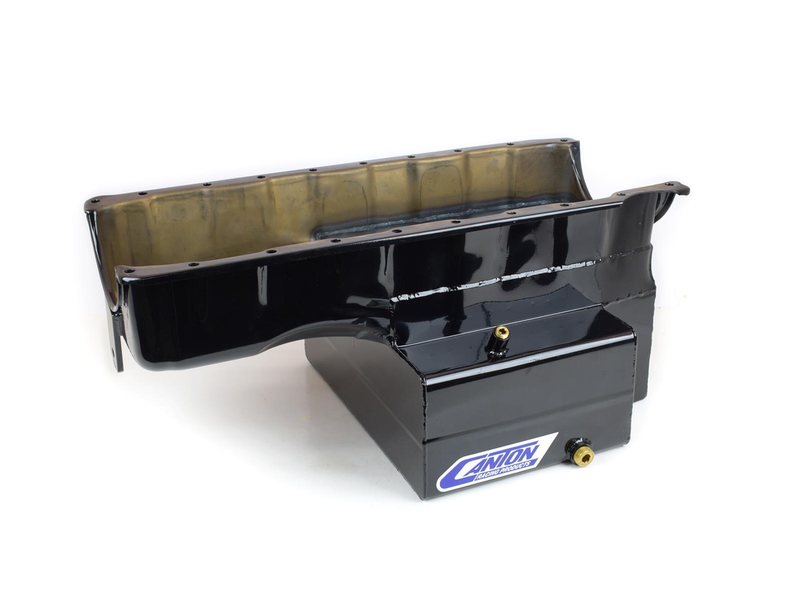 Canton Racing Marine Wet Sump Oil Pans 18-372 Pan, Marine, Steel, Black Powdercoated, 14 qt., Rear Sump, Chevy, 7.4L, Each thumbnail 2