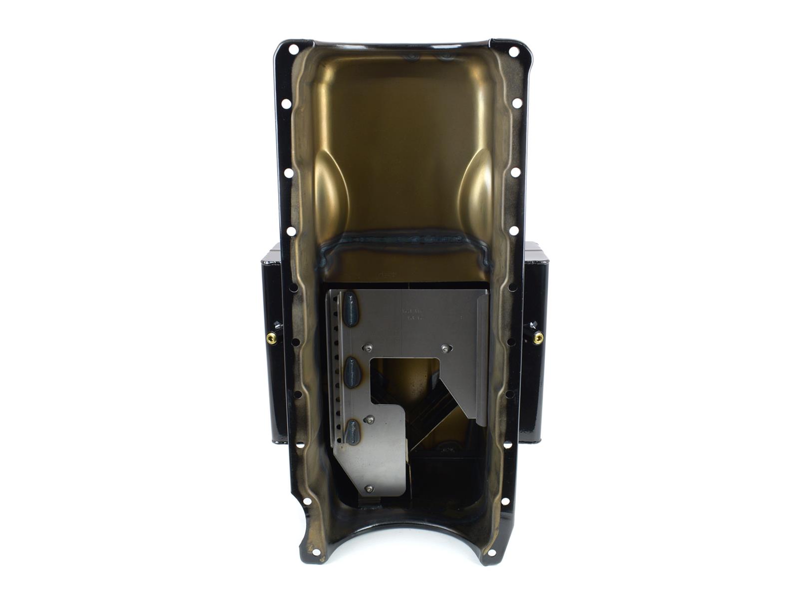 Canton Racing Marine Wet Sump Oil Pans 18-372 Pan, Marine, Steel, Black Powdercoated, 14 qt., Rear Sump, Chevy, 7.4L, Each thumbnail 4