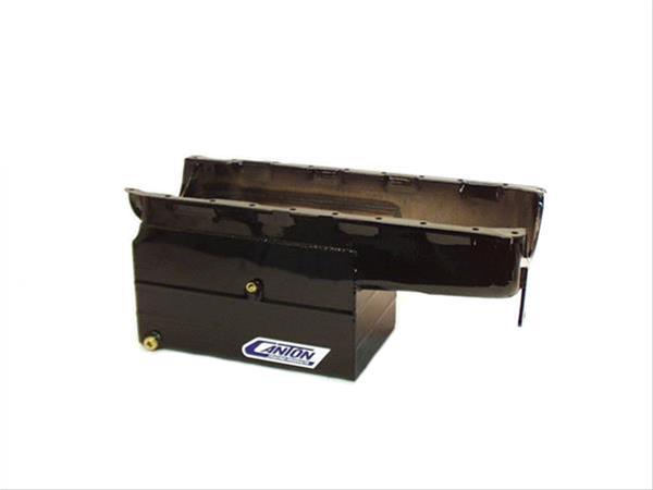 Canton Racing Marine Wet Sump Oil Pans 18-382 Pan, Marine, Steel, Black Powdercoated, 9 qt., Rear Sump, Chevy, Big Block, Each thumbnail 5
