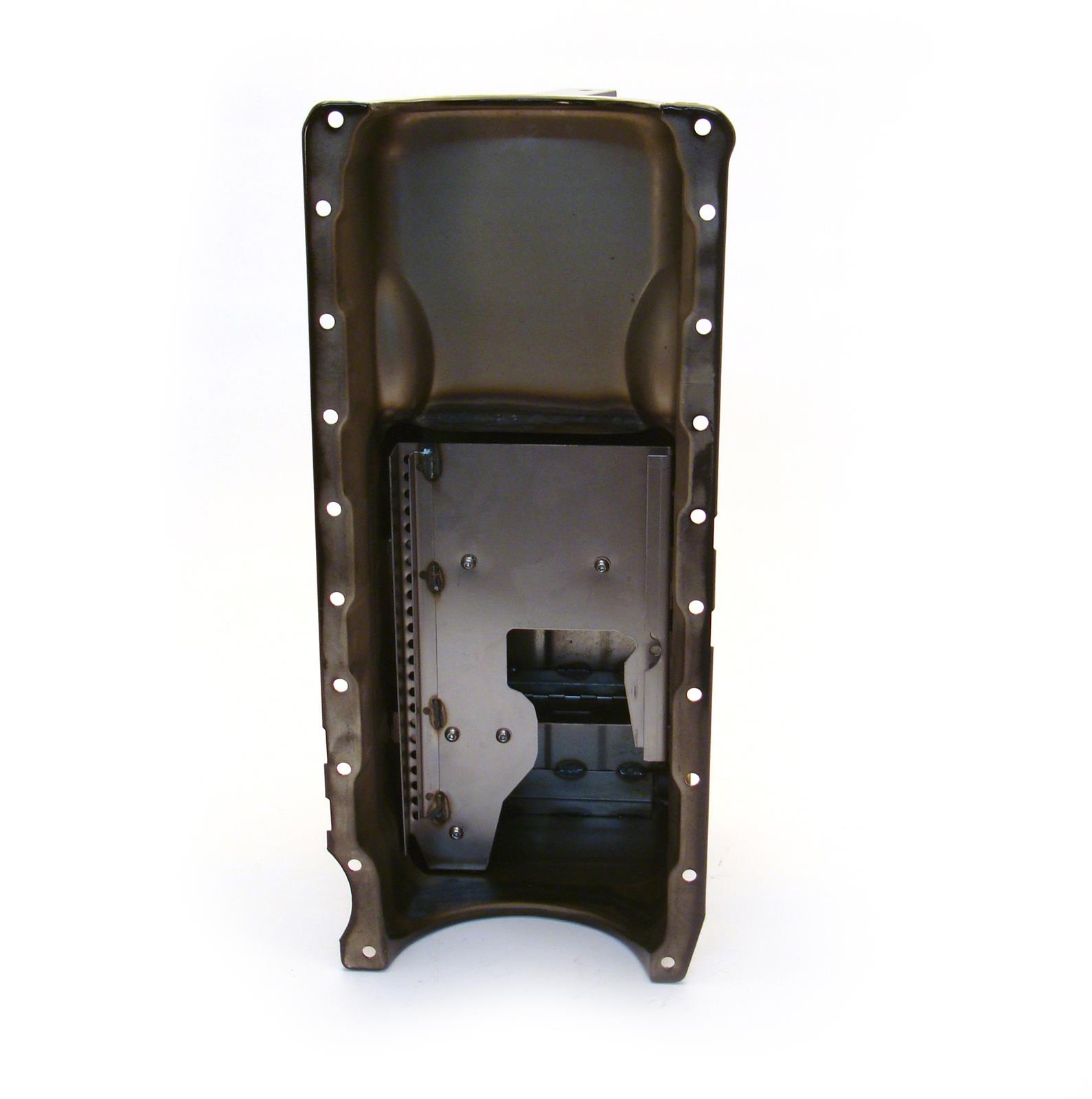 Canton Racing Marine Wet Sump Oil Pans 18-382 Pan, Marine, Steel, Black Powdercoated, 9 qt., Rear Sump, Chevy, Big Block, Each thumbnail 3