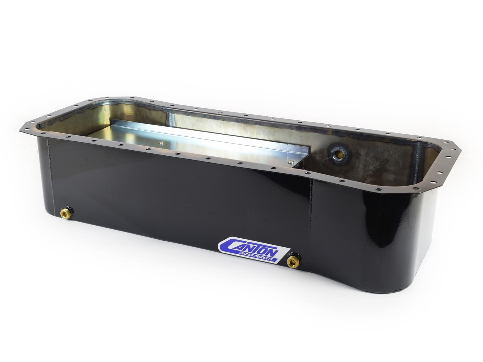 Canton Racing Truck Wet Sump Pans for 1994-2009 RAM 2500, 1994-2008 3500 - 18-944 Oil Pan, Truck, Steel, Black Powdercoated, 20 qt., Full Sump, Dodge, 5.9L, Cummins, Each