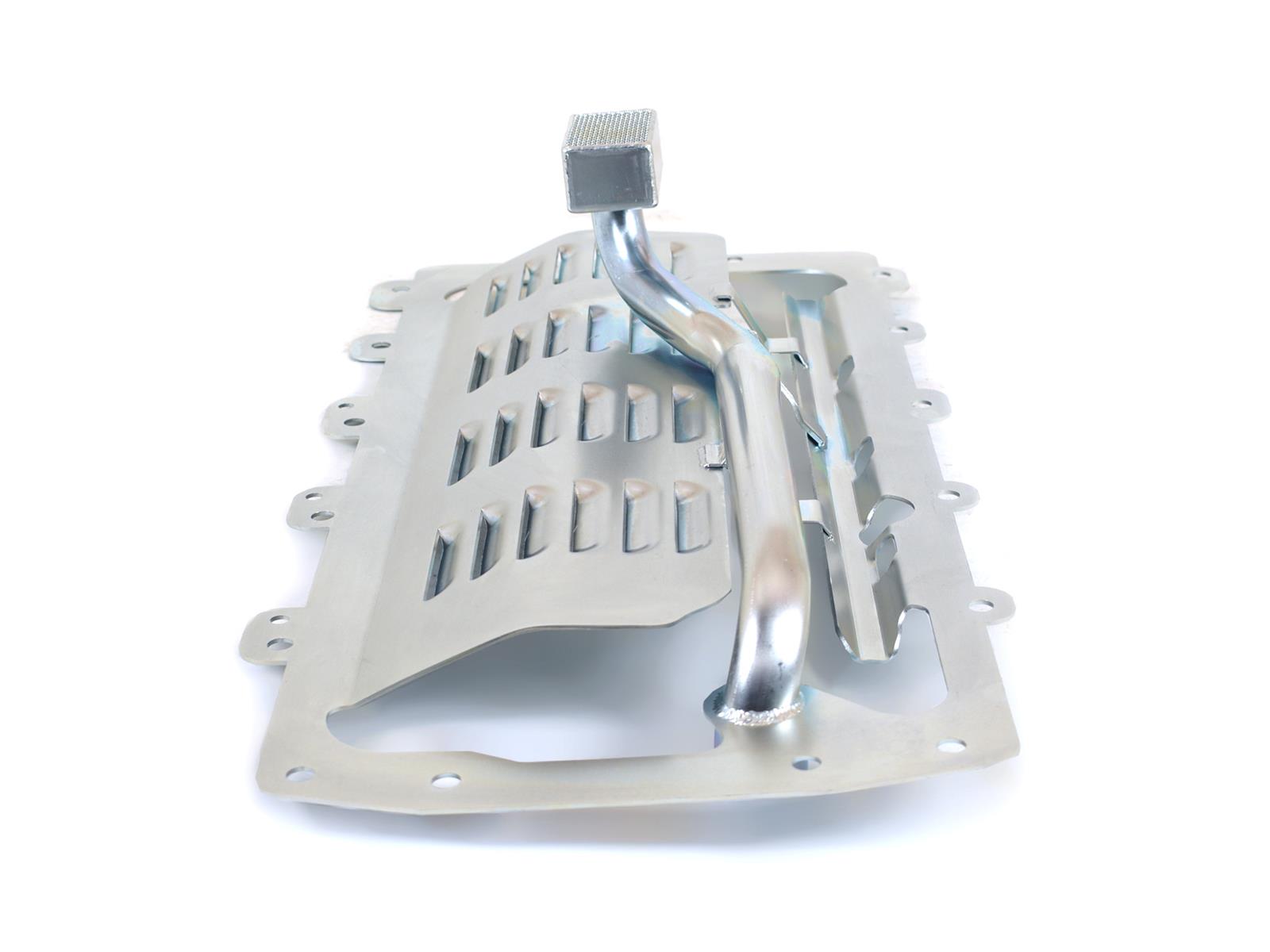 Canton Racing Windage Trays 20-937P36 Tray, Steel, Clear Zinc, Louvered, Rear Sump, Ford, Coyote, with Oil Pickup, Each thumbnail 3