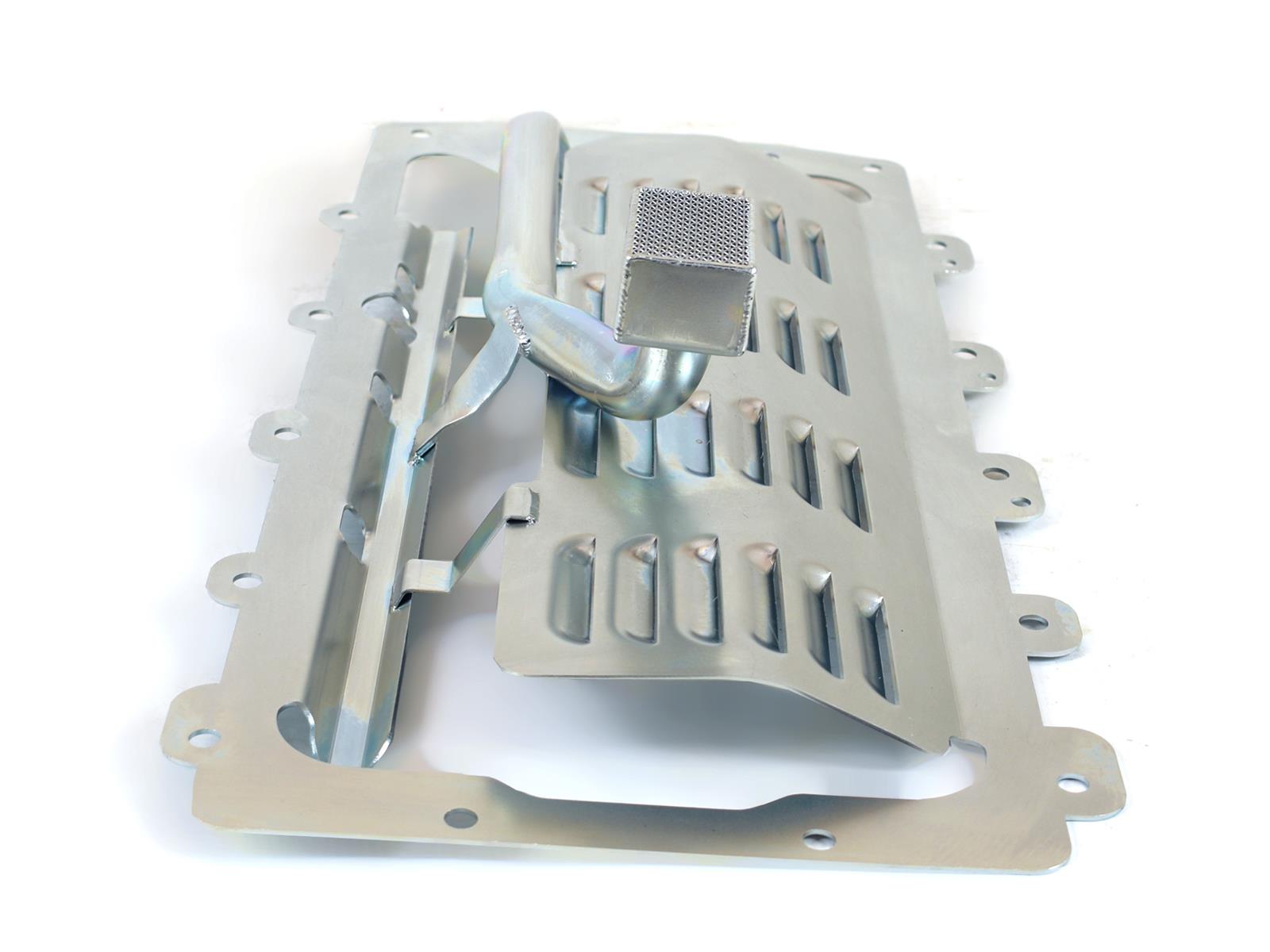 Canton Racing Windage Trays 20-937P36 Tray, Steel, Clear Zinc, Louvered, Rear Sump, Ford, Coyote, with Oil Pickup, Each thumbnail 4