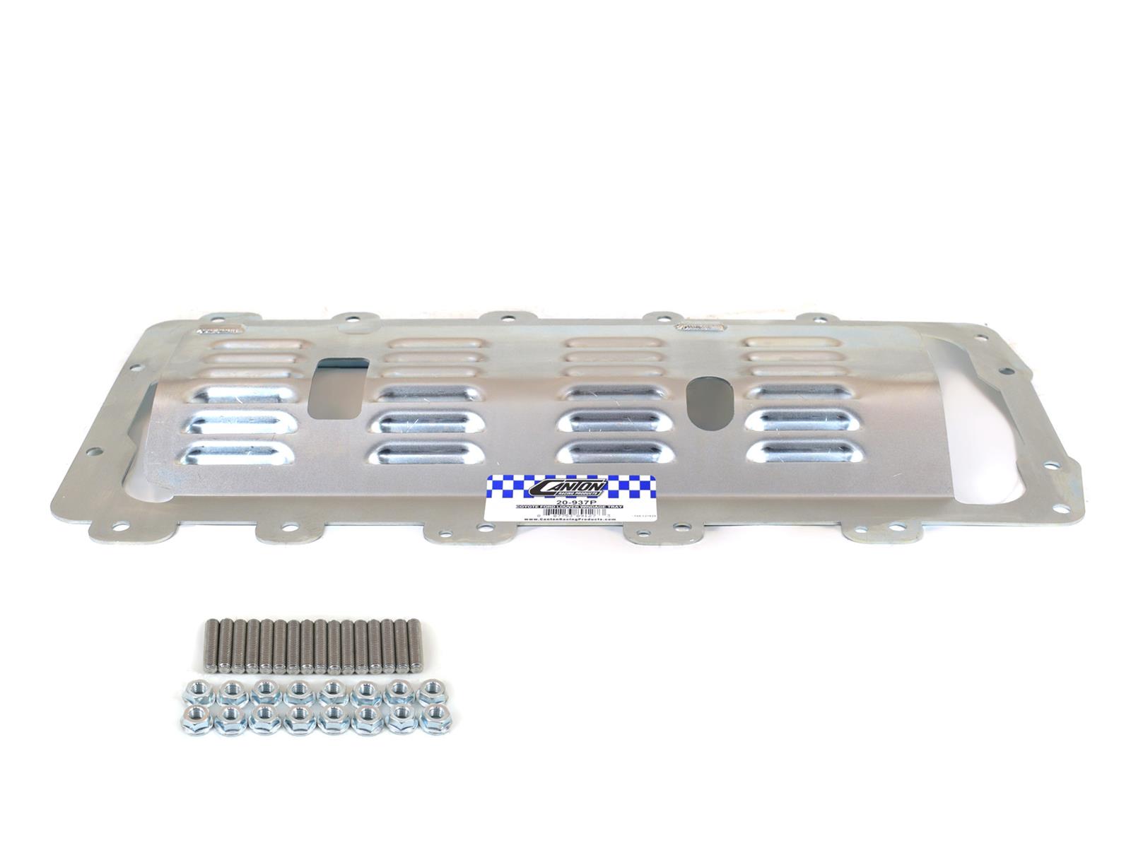 Canton Racing Windage Trays 20-937P Tray, Steel, Clear Zinc, Louvered, Universal, Ford, Small Block, Gen1/2 Coyote, Each