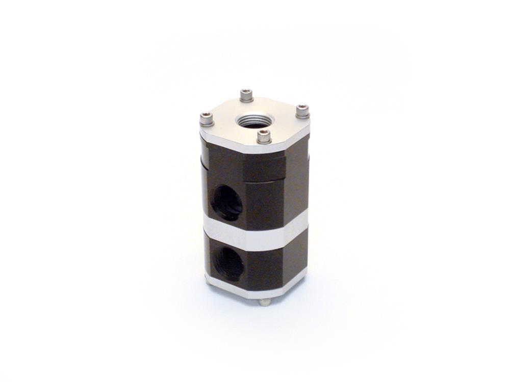 Canton Racing Oil Cooler Thermostats 22-480 Thermostat, Aluminum, Black, Dual -12 AN Female Inlets, Dual -12 AN Female Outlets, Each thumbnail 2