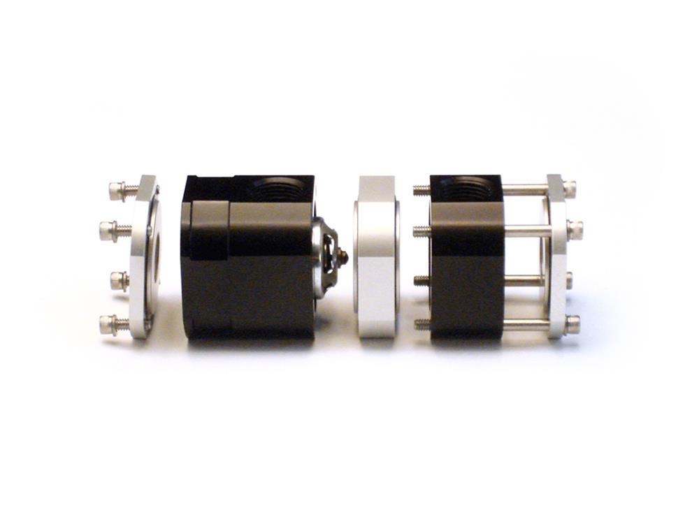 Canton Racing Oil Cooler Thermostats 22-480 Thermostat, Aluminum, Black, Dual -12 AN Female Inlets, Dual -12 AN Female Outlets, Each thumbnail 3