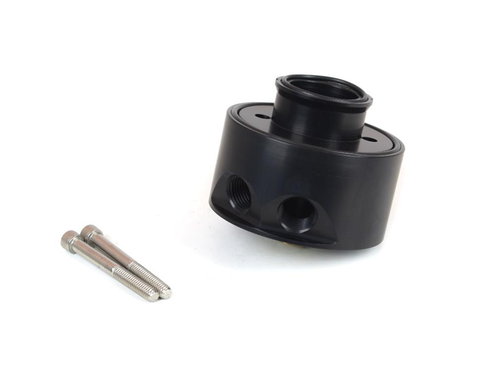 Canton Racing Oil Input Sandwich Adapters 22-560 Adapter, Filter, Bolt-On, Aluminum, Black, 13/16-16 in. Filter Thread, 1/2 in. NPT Inlet/Outlet, Each