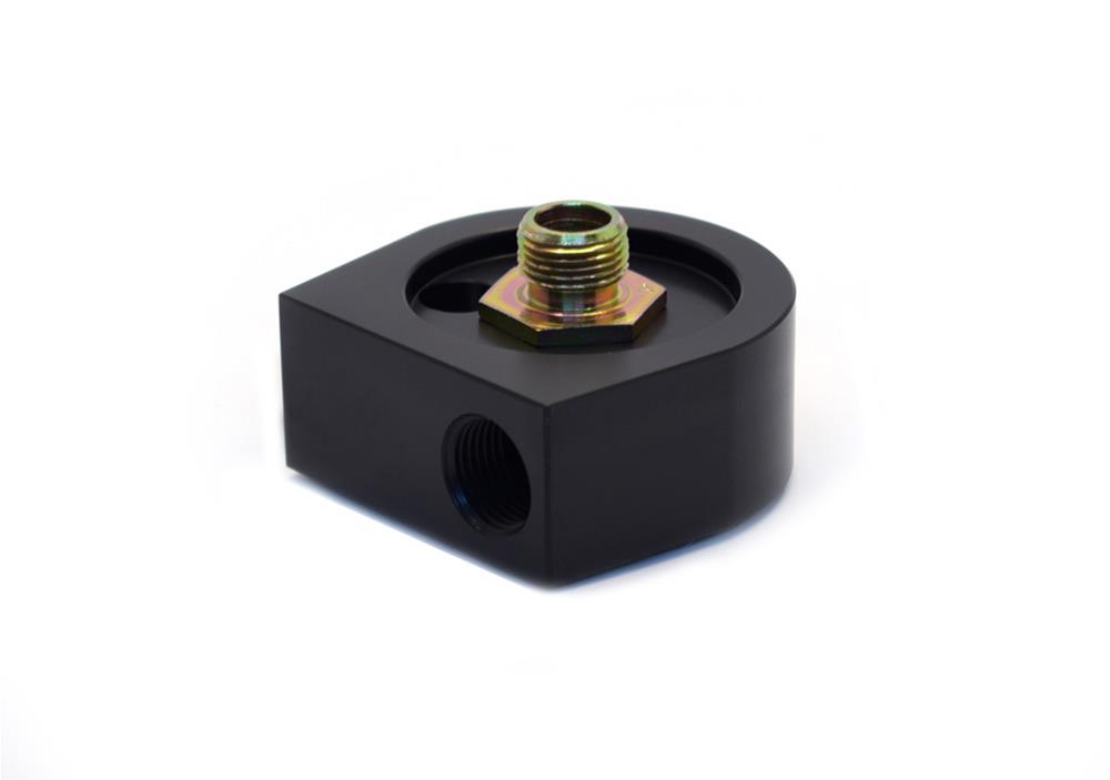 Canton Racing Oil Input Sandwich Adapters 22-565 Adapter, Filter, Spin-On, Aluminum, Black, 3/4-16 in. Filter Thread, 1/2 in. NPT Inlet/Outlet, Each