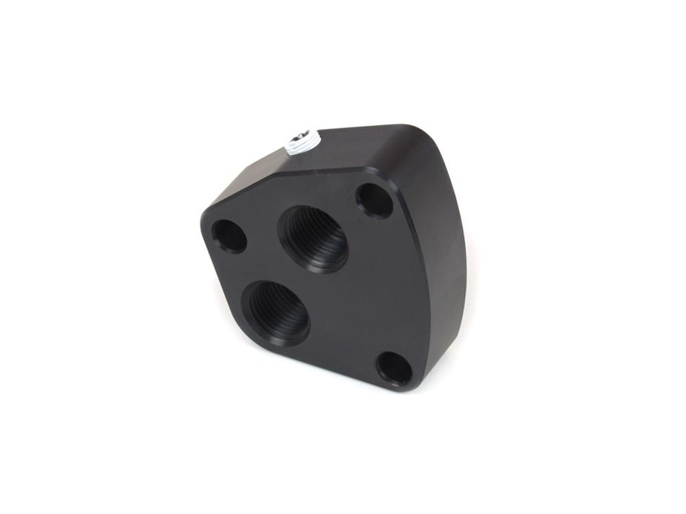 Canton Racing Remote Oil Filter Adapters 22-589 Adapter, Filter, Bypass, Bolt-On, Aluminum, Black, 1/2 NPT Female, Each