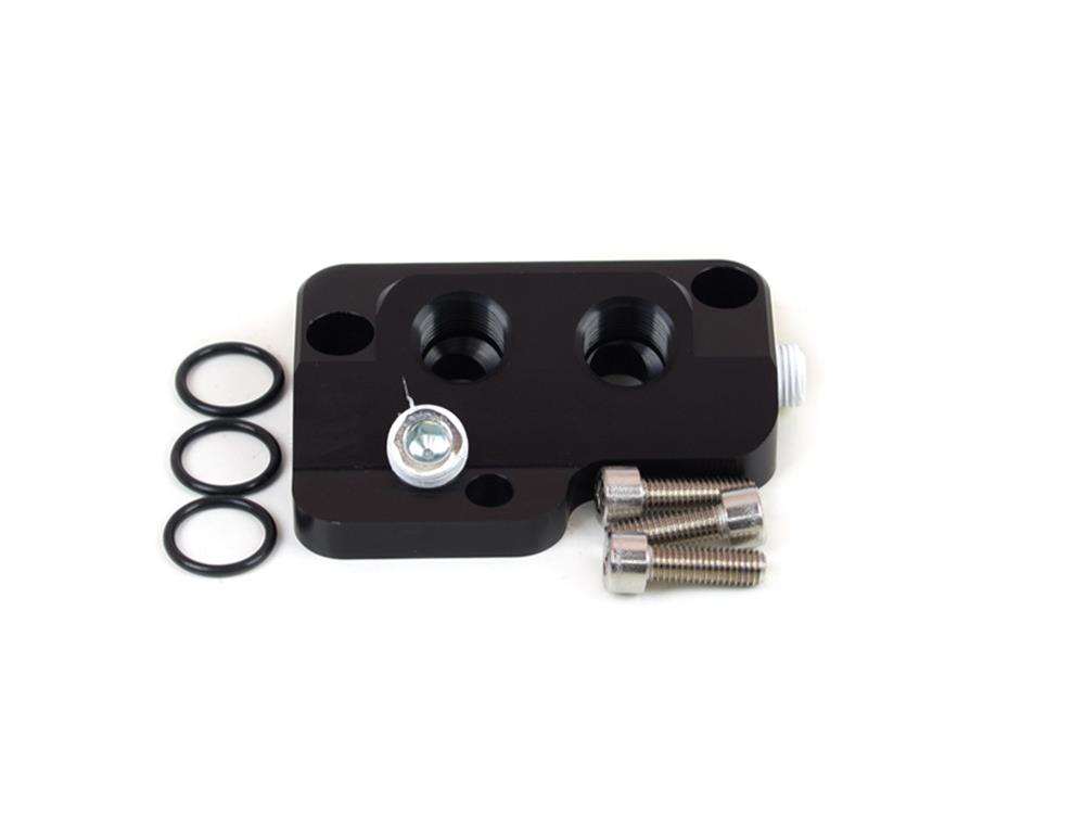 Canton Racing 22-627 Oil Filter (Billet Aluminum Remote Adapter Ford Coyote Gen 1 and Gen 2)