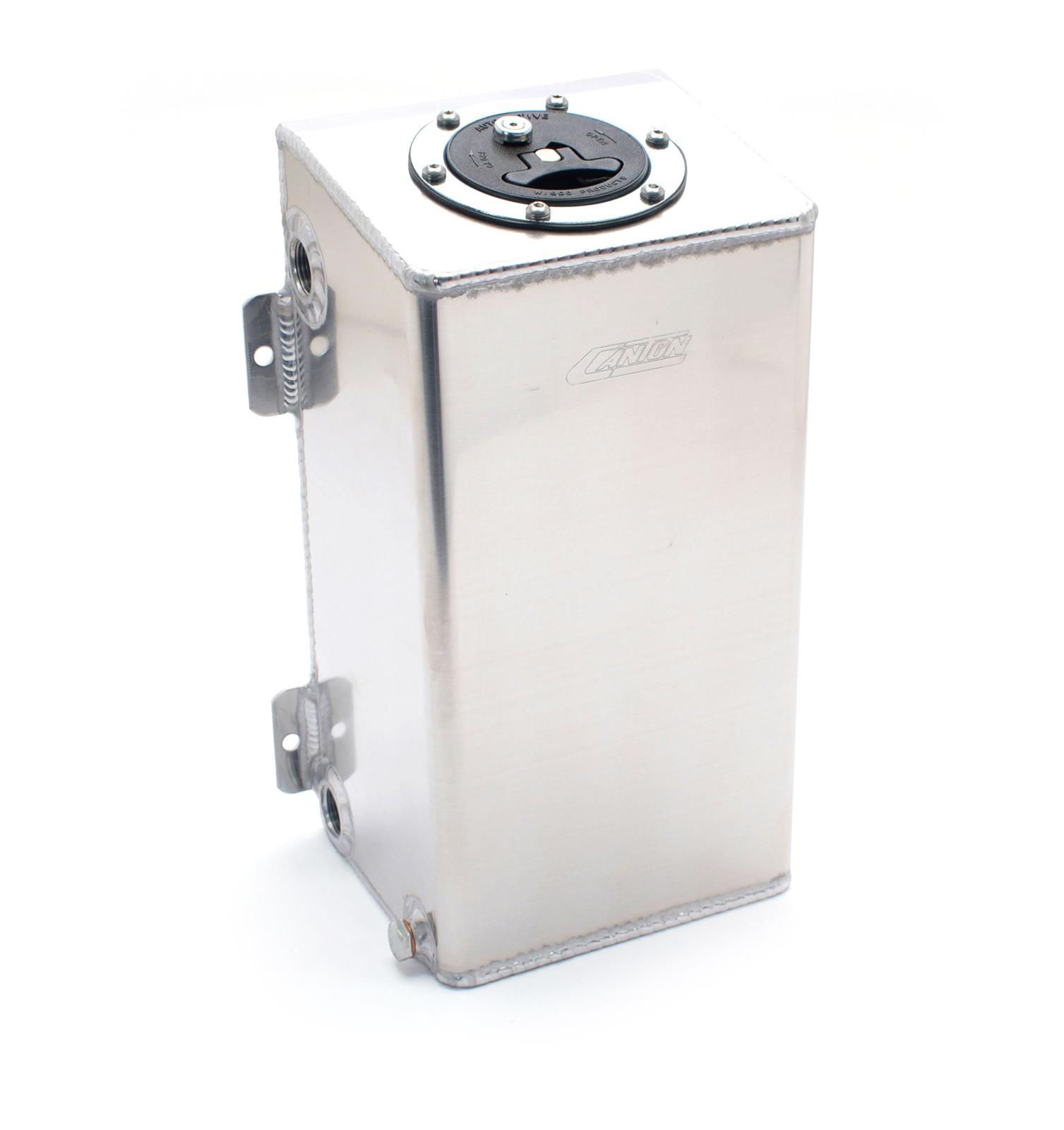 Canton Racing Dry Sump Tanks 23-110L Oil Tank, Sump, Aluminum, Natural, 10 qt., Rectangular, -12 AN Inlet/Outlets, Left Side, Each