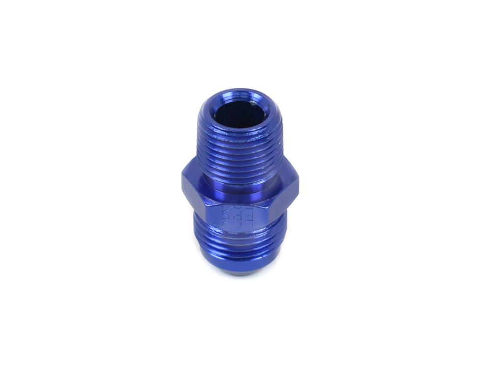 Canton Racing NPT to AN Adapter Fittings 23-234A Fitting, Adapter, NPT, Straight, Aluminum, Blue Anodized, -8 AN, 3/8 in. NPT, Each thumbnail 2