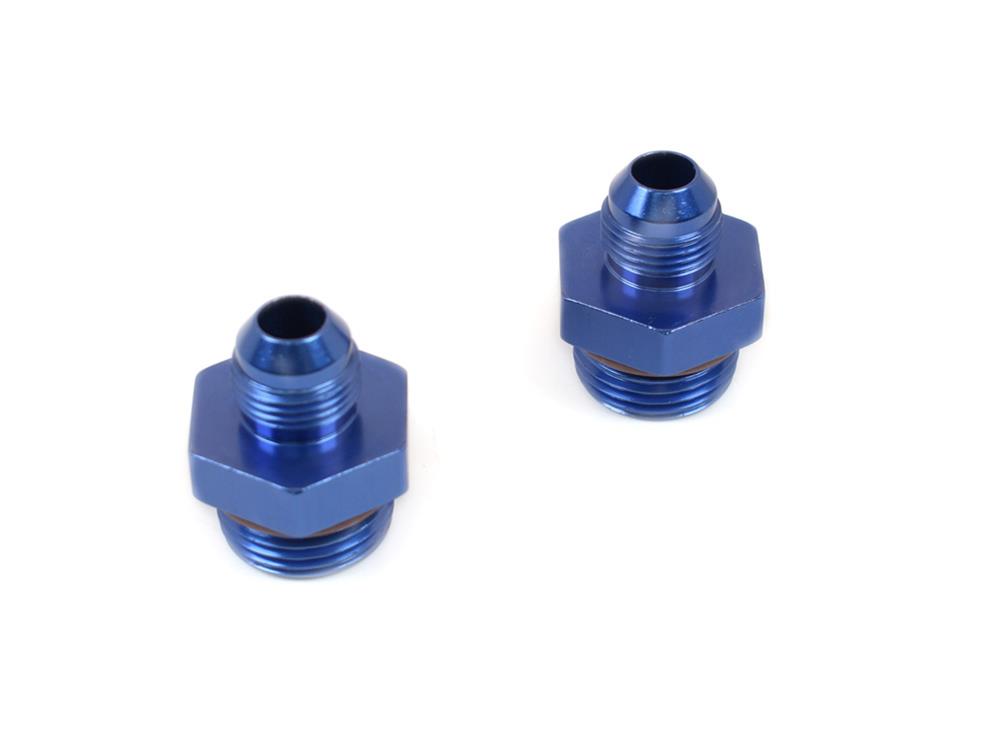 Canton Racing O-Ring Port Adapter Fittings 23-464A Fitting, Adapter, AN to Straight Cut, Straight, Aluminum, Natural, -8 AN, -12 AN, Pair thumbnail 2