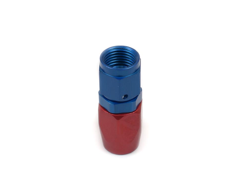 Canton Racing Swivel Hose Ends 23-623 Fitting, End, Straight, -6 AN to Female -6 AN, Aluminum, Red/Blue Anodized, Each thumbnail 2