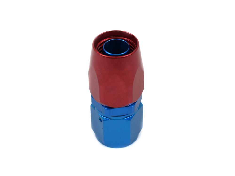 Canton Racing Swivel Hose Ends 23-625 Fitting, End, Straight, -10 AN to Female -10 AN, Aluminum, Red/Blue Anodized, Each
