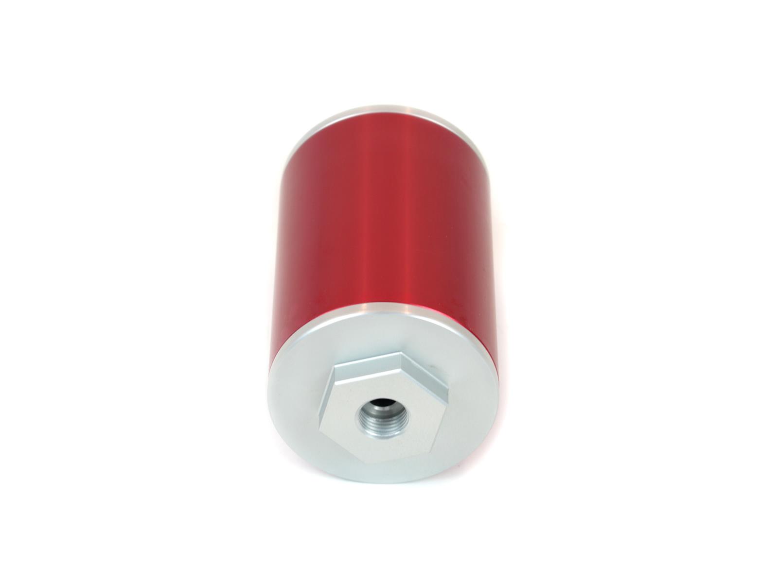 Canton Racing CM 1 Micron Fuel Filter with M16 x 1.5 Inlet Size 25-908 Filter, Aluminum, Red Anodized, Buick, Chevy, GMC, Jaguar, Land Rover, Pontiac, Each thumbnail 2