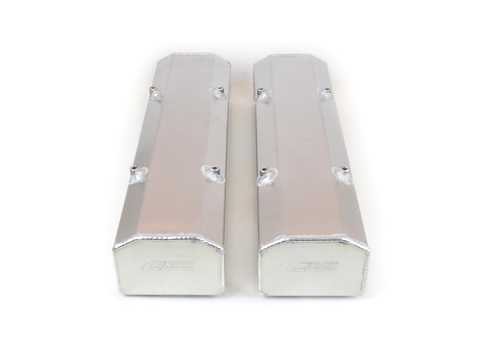 Canton Racing Fabricated Aluminum Valve Covers 65-200 Covers, Tall, Aluminum, Natural, Chevy, Small Block, Pair thumbnail 2