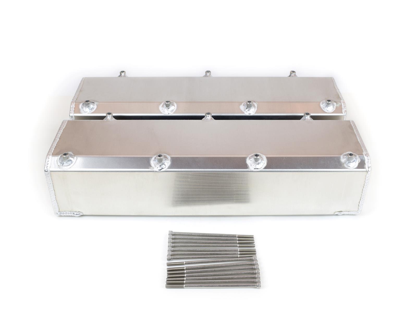 Canton Racing Fabricated Aluminum Valve Covers 65-385 Covers, Tall, Aluminum, Natural, Ford, Big Block, 429/460, Pair
