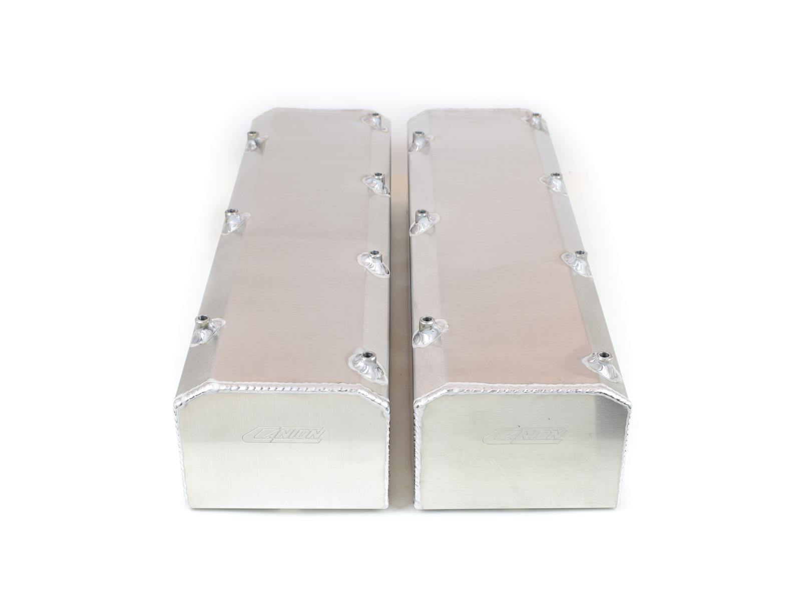 Canton Racing Fabricated Aluminum Valve Covers 65-385 Covers, Tall, Aluminum, Natural, Ford, Big Block, 429/460, Pair thumbnail 2