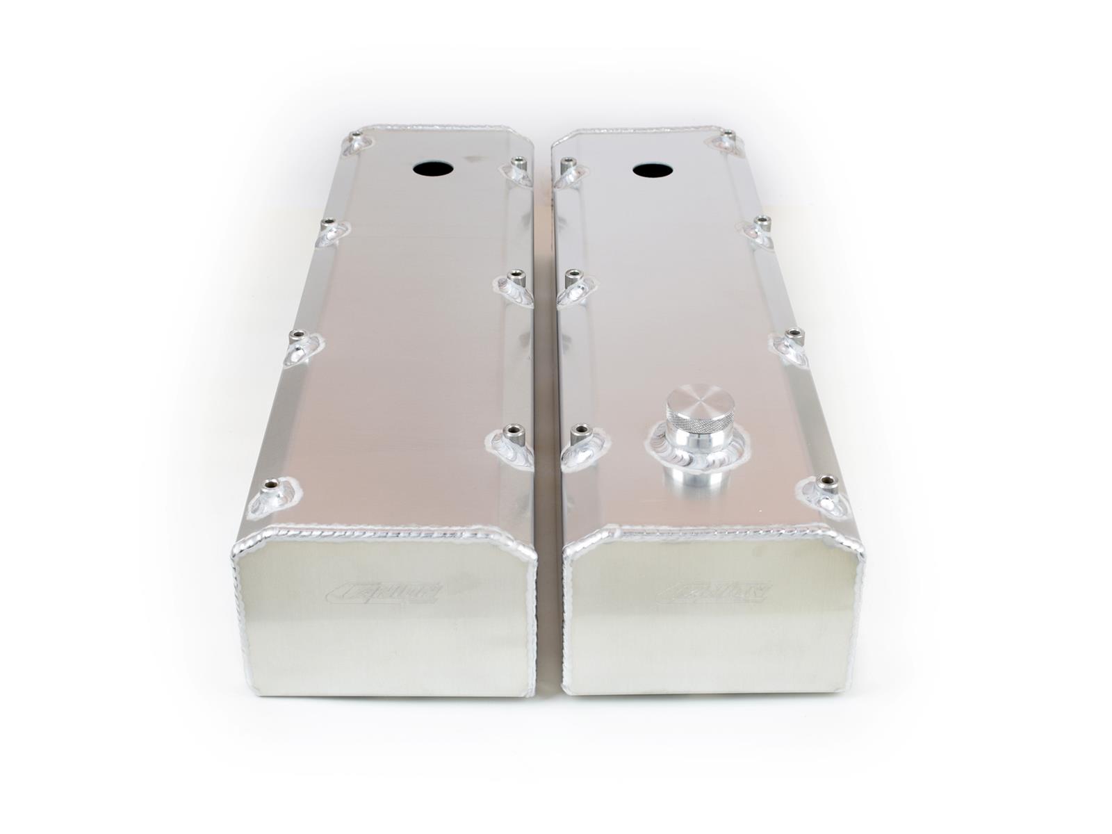 Canton Racing Fabricated Aluminum Valve Covers 65-386 Covers, Tall, Aluminum, Natural, Ford, Big Block, 429/460, Pair thumbnail 2