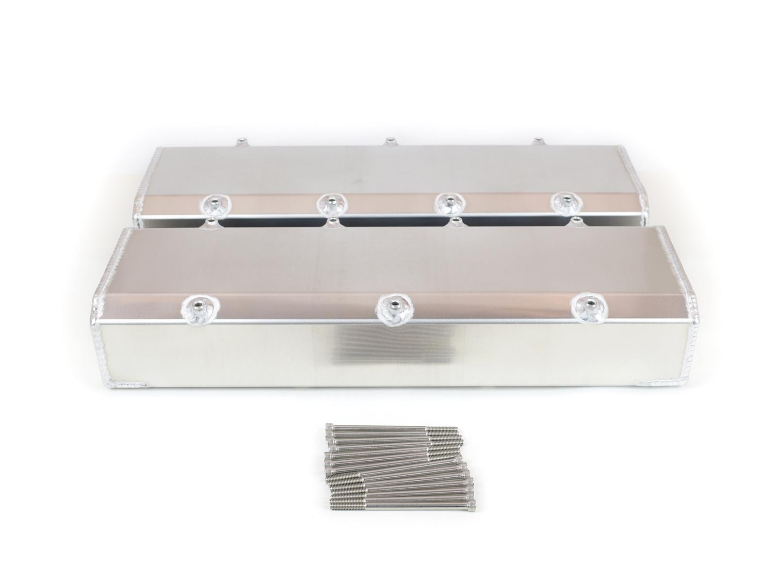 Canton Racing Fabricated Aluminum Valve Covers 65-400 Covers, Tall, Aluminum, Natural, Chevy, Big Block, Pair