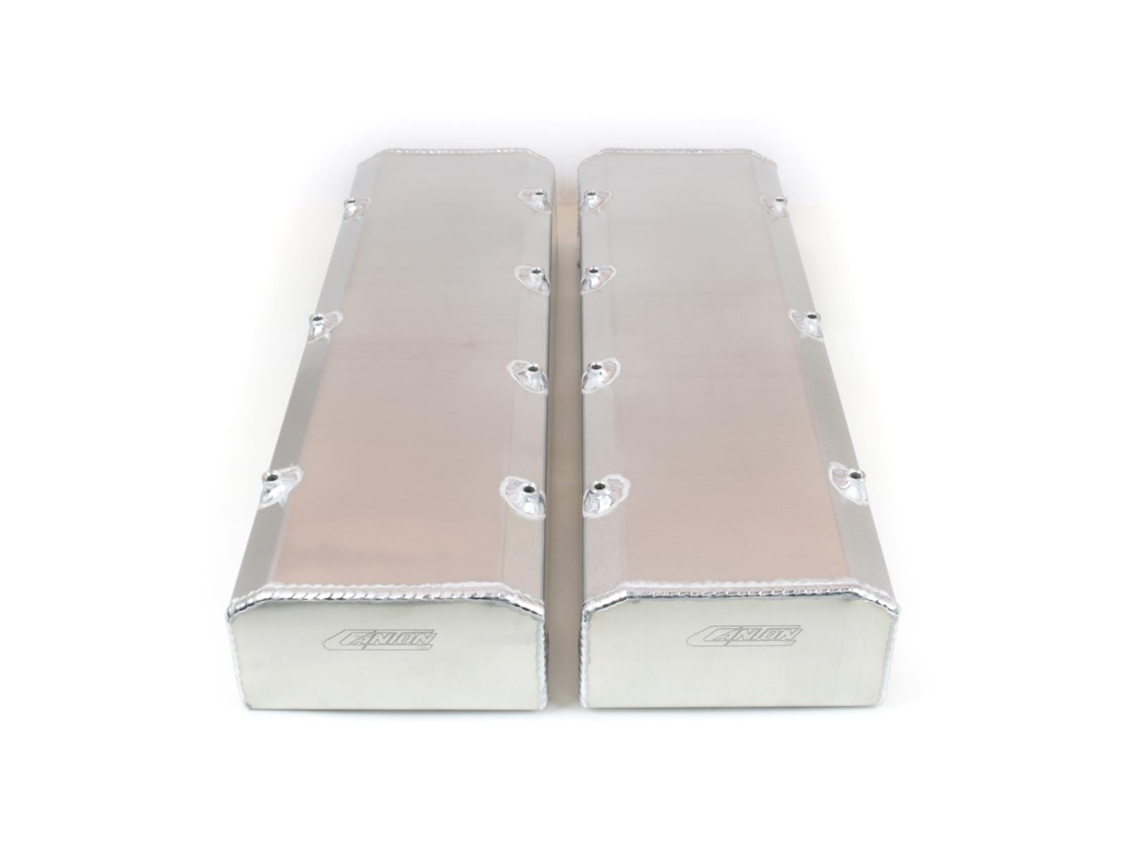 Canton Racing Fabricated Aluminum Valve Covers 65-400 Covers, Tall, Aluminum, Natural, Chevy, Big Block, Pair thumbnail 2