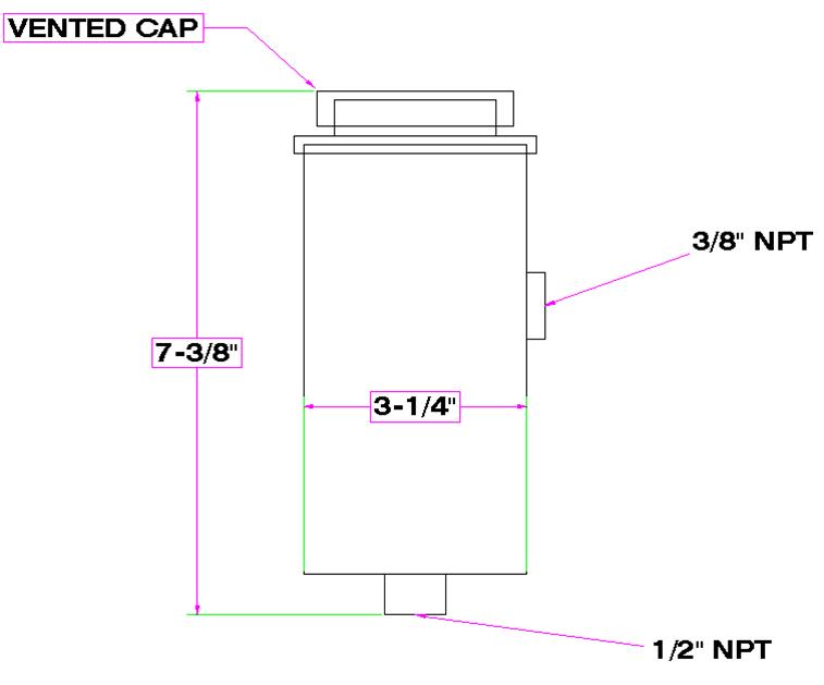 Canton Racing Universal Power Steering Tanks 77-250 Reservoir, Aluminum, Natural, Universal, Each thumbnail 5