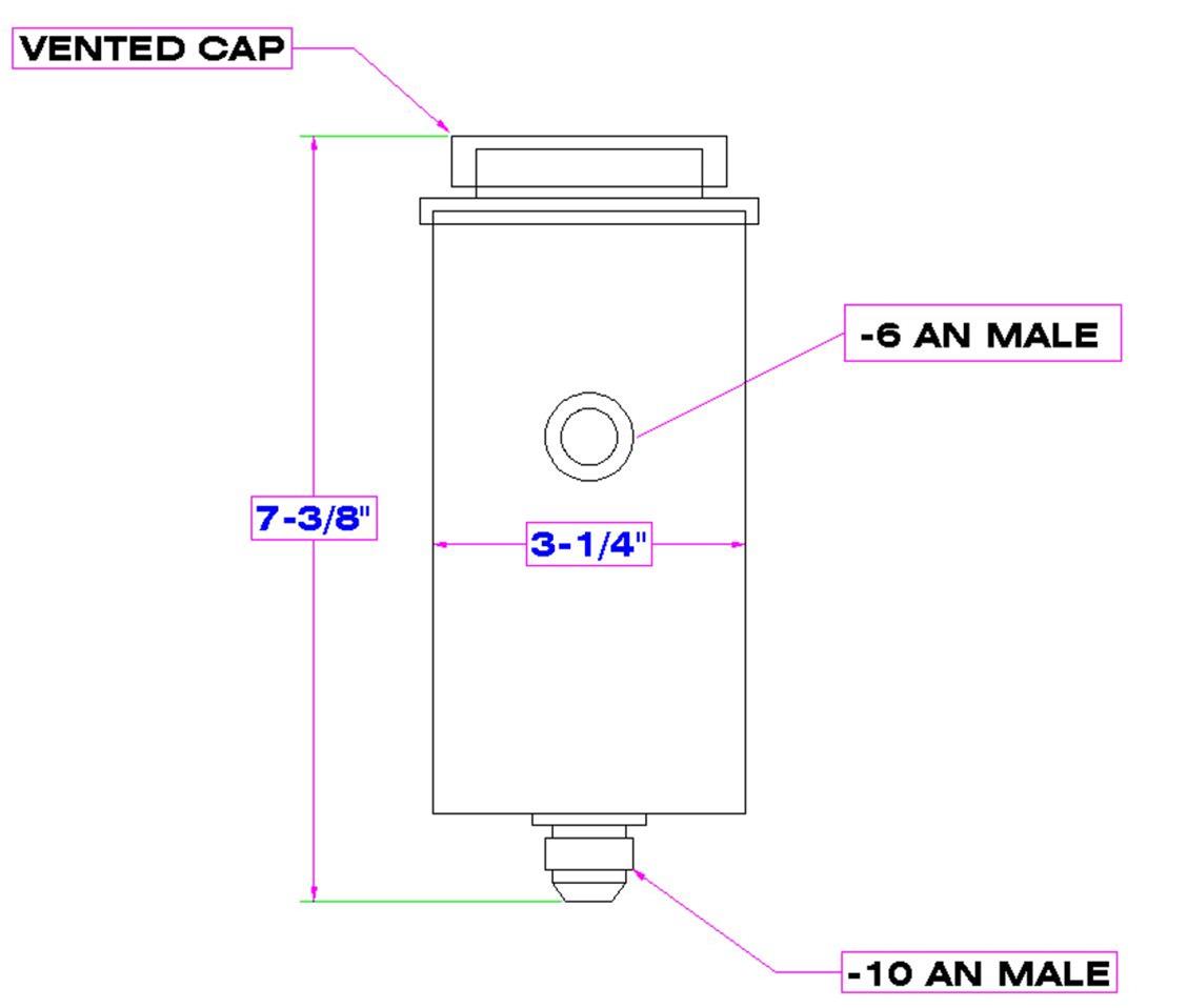 Canton Racing Universal Power Steering Tanks 77-252 Reservoir, Aluminum, Natural, Universal, Each