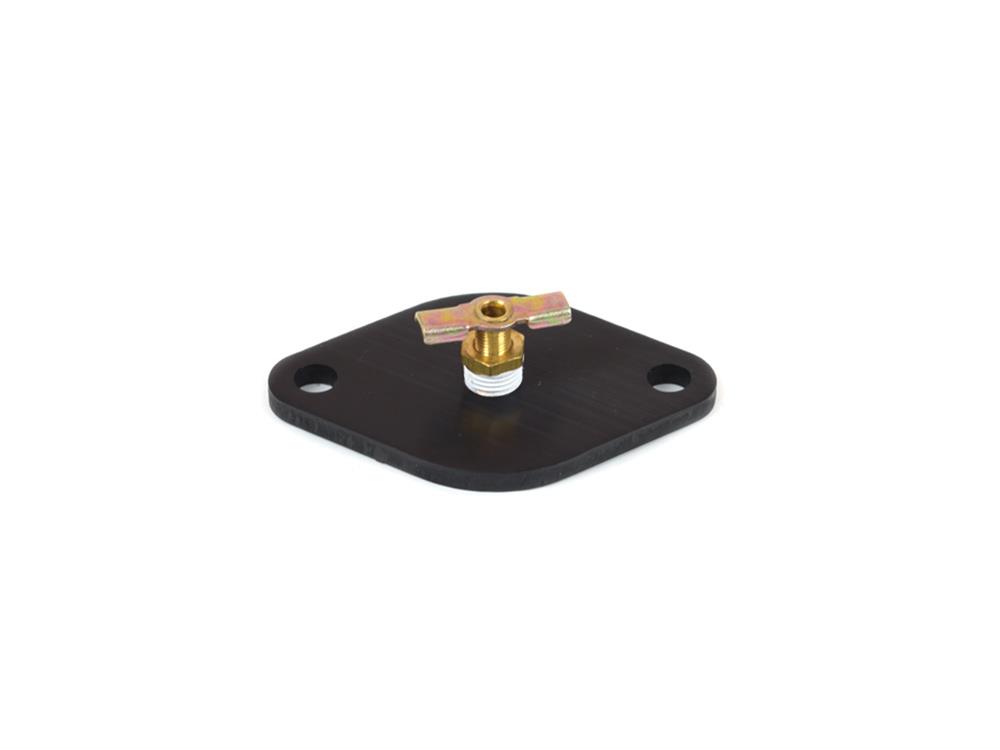 Canton Racing Water Neck Block-Off Plates 80-110 Block Off, Aluminum, Black Anodized, Chevy, Small Block, Each
