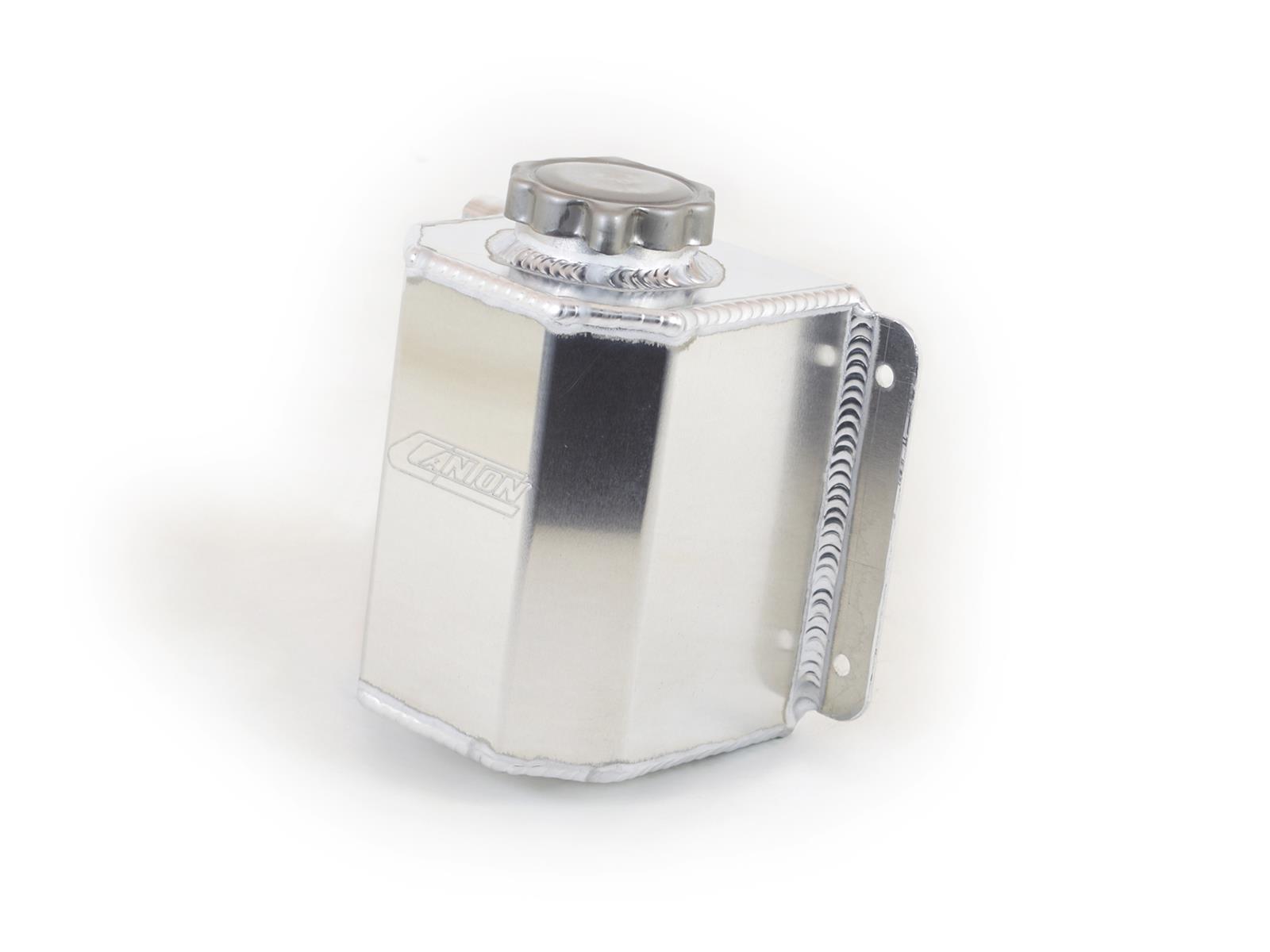 Canton Racing Coolant Recovery/Overflow Catch/Fill Tanks 80-201C Overflow Tank, 1.75 qt., Chamfered, 6.0 in. Tall, 4.5 in. Wide, 4.5 in. Deep, Aluminum, 1/4 in. NPT Inlet, Universal, Kit
