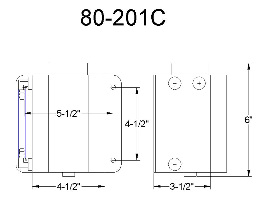 Canton Racing Coolant Recovery/Overflow Catch/Fill Tanks 80-201C Overflow Tank, 1.75 qt., Chamfered, 6.0 in. Tall, 4.5 in. Wide, 4.5 in. Deep, Aluminum, 1/4 in. NPT Inlet, Universal, Kit thumbnail 8