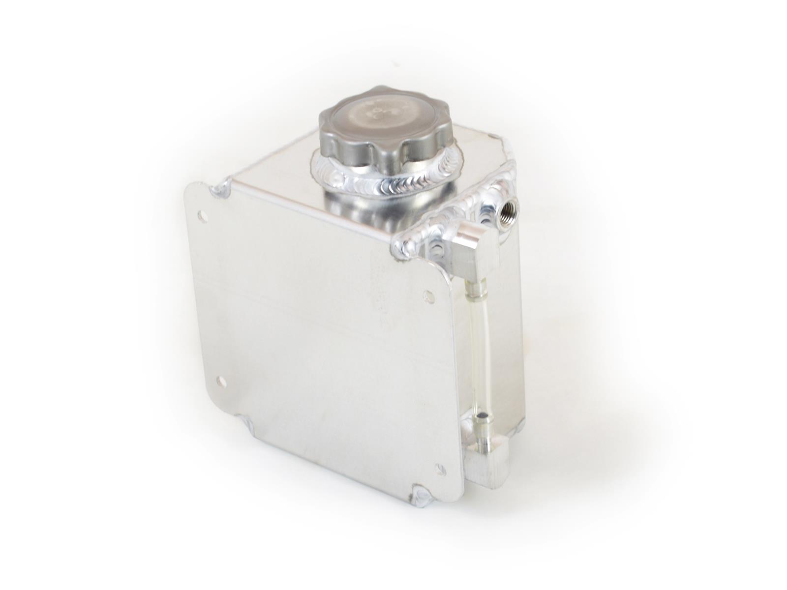 Canton Racing Coolant Recovery/Overflow Catch/Fill Tanks 80-201C Overflow Tank, 1.75 qt., Chamfered, 6.0 in. Tall, 4.5 in. Wide, 4.5 in. Deep, Aluminum, 1/4 in. NPT Inlet, Universal, Kit thumbnail 3