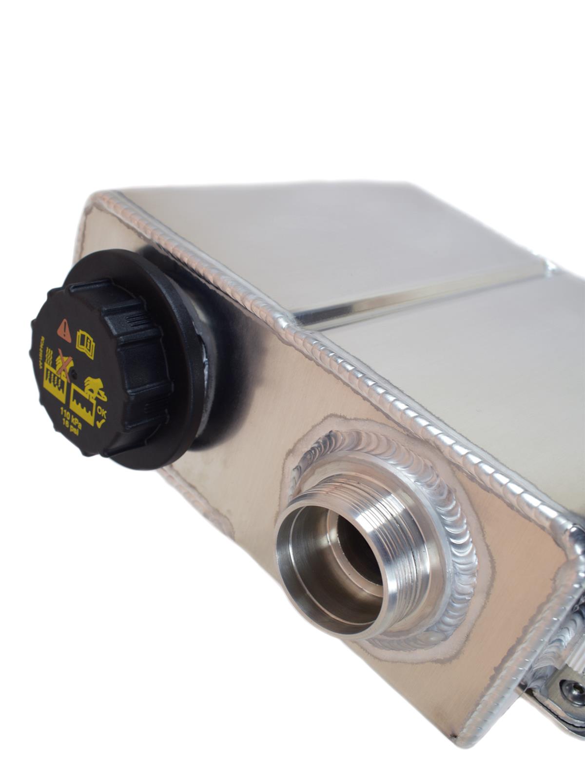Canton Racing Coolant Expansion and Recovery Tanks 80-203 Expansion/Recovery Tank, Rectangular, Aluminum, Natural, 1/2 in. NPT, Each thumbnail 4