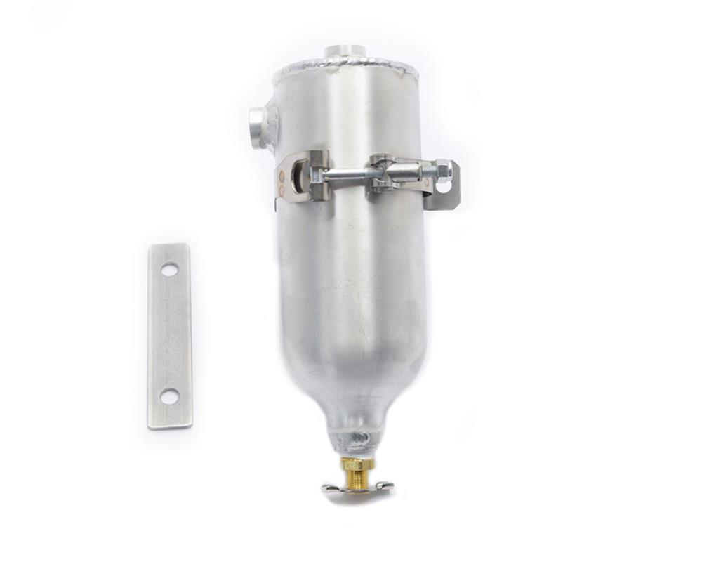 Canton Racing Overflow Catch Tanks 80-205 Tank, 24 oz., Round, Aluminum, Natural, 3/8 in. NPT Inlet, Universal, Kit