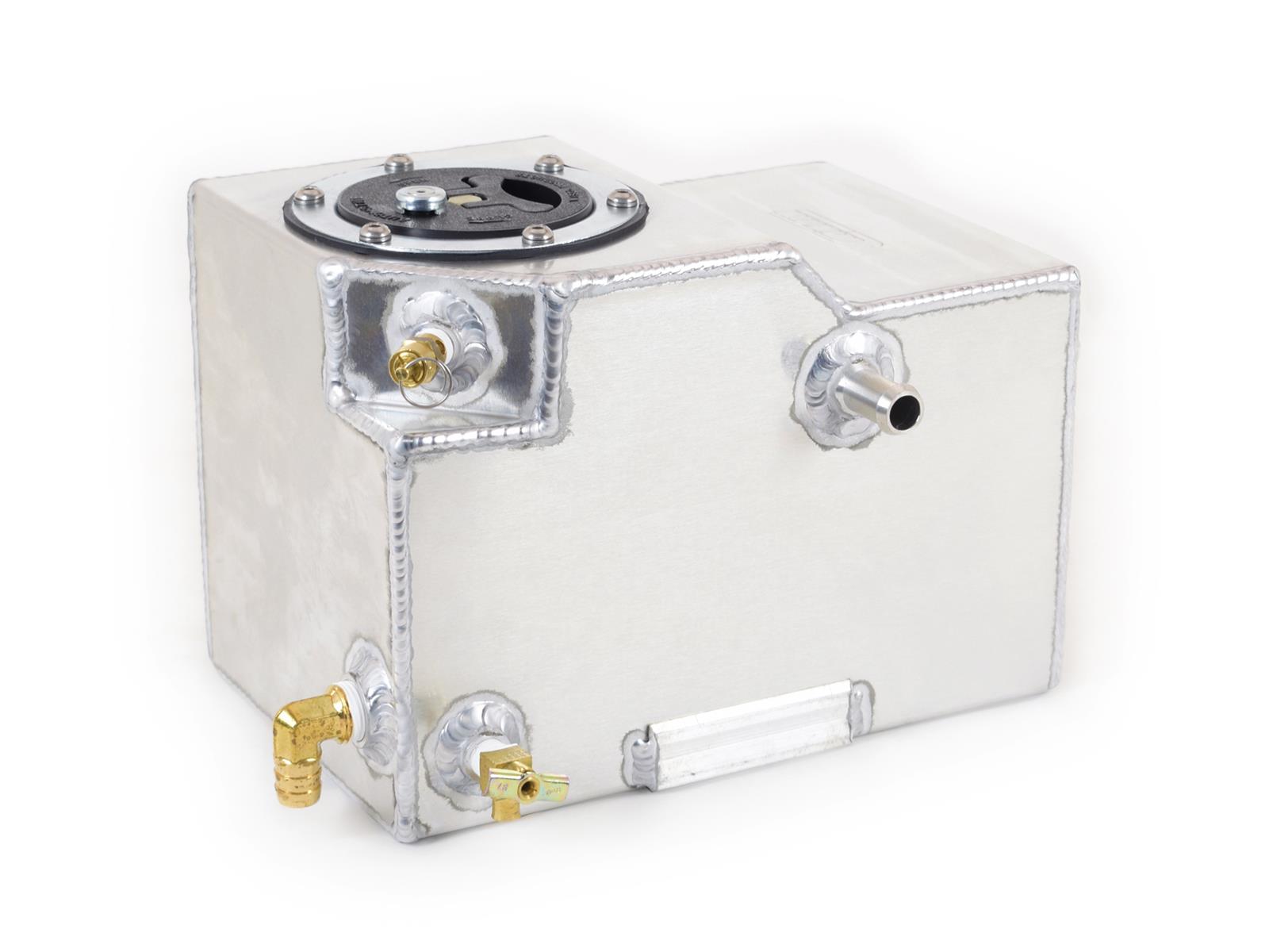 Canton Racing Supercharger Coolant Tanks for 1996-2004 MUSTANG - 80-235ND Recovery Tank, Coolant, Aluminum, Natural, Ford, Battery Box Mount, Street Only, Each