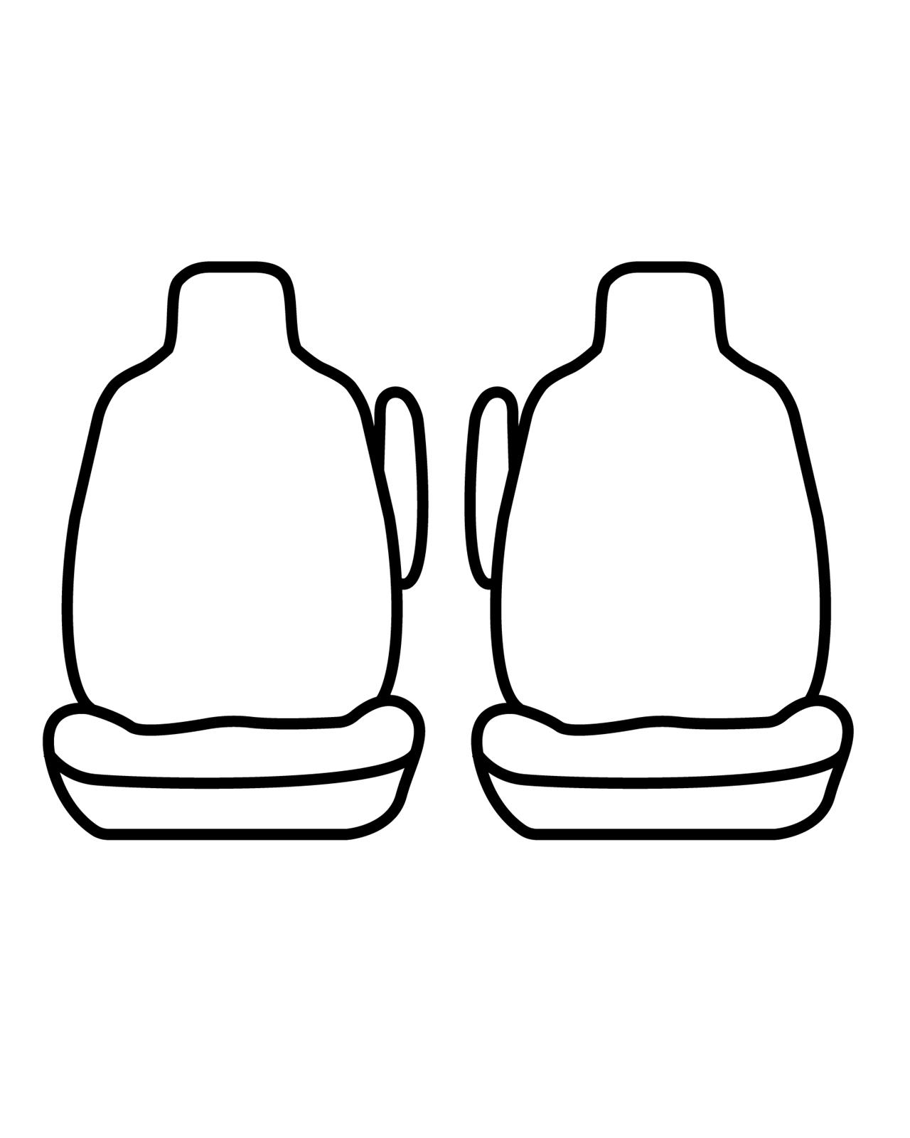 Covercraft 09-21 Ford E Polycotton SeatSaver Custom Front Row Seat Covers - Grey thumbnail 3