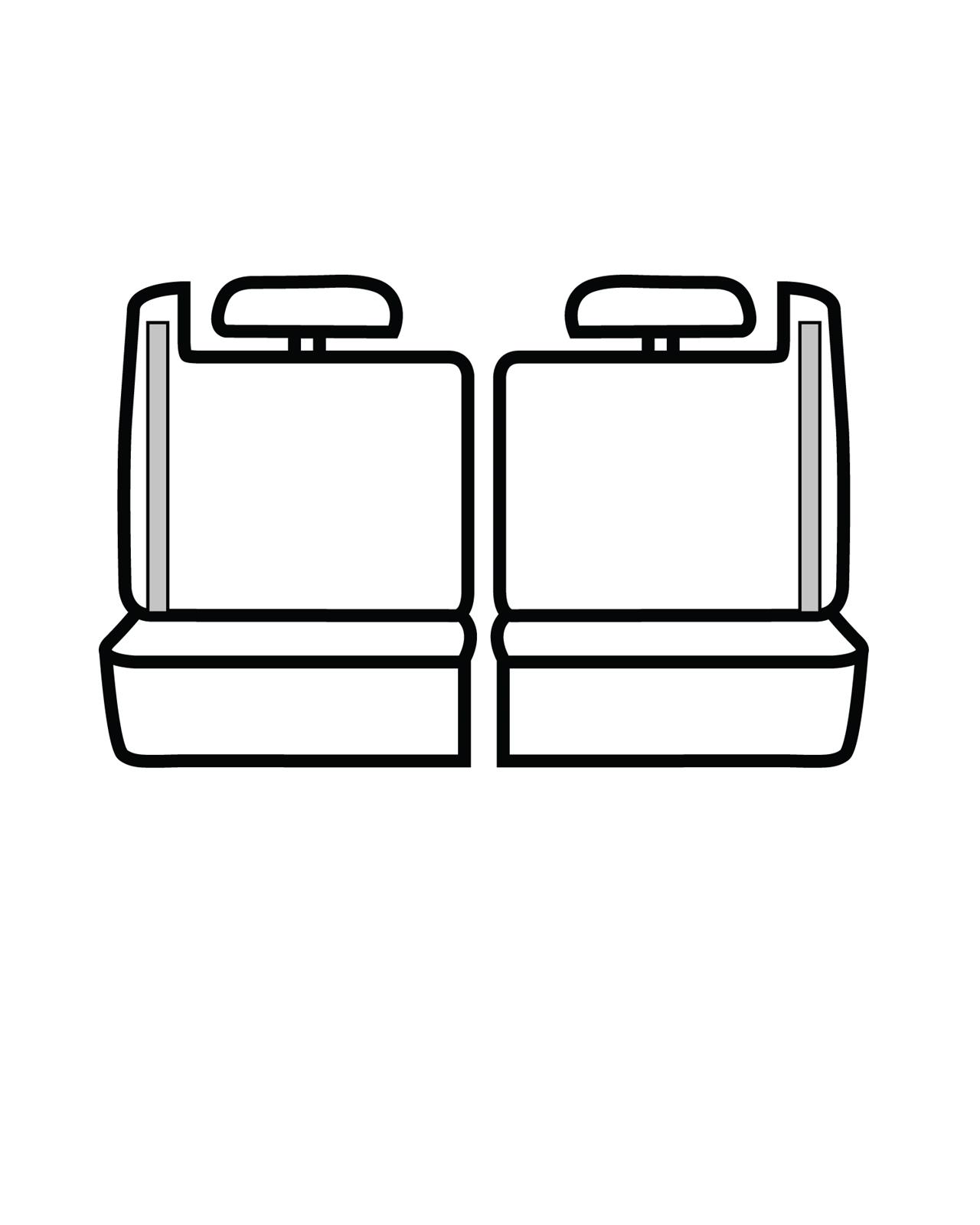 Covercraft 07-14 GMC Yukon Polycotton SeatSaver Custom Third Row Seat Covers - Grey thumbnail 2
