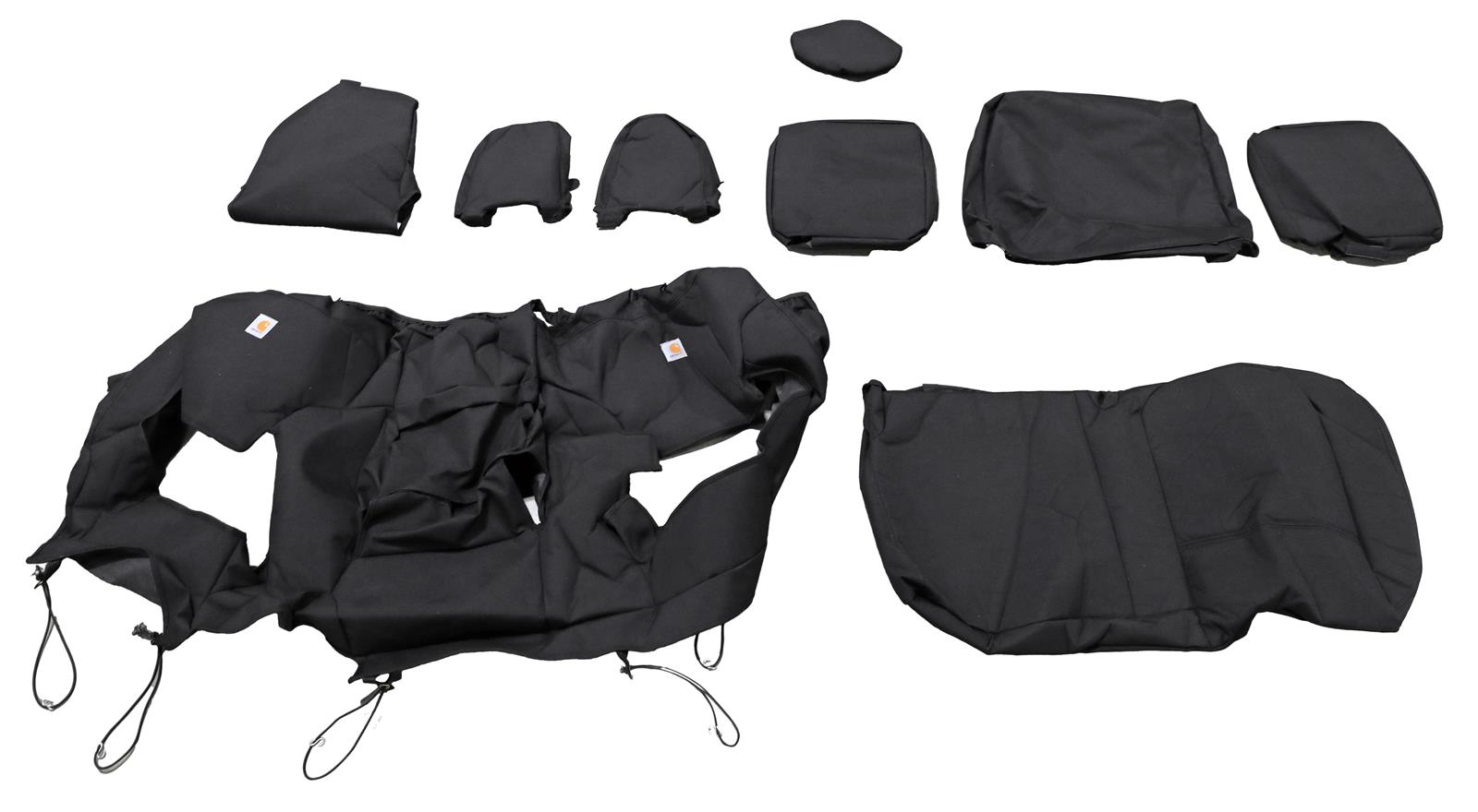 Covercraft 19-24 Chevrolet Silverado Carhartt PrecisionFit Custom Second Row Seat Covers - Blk