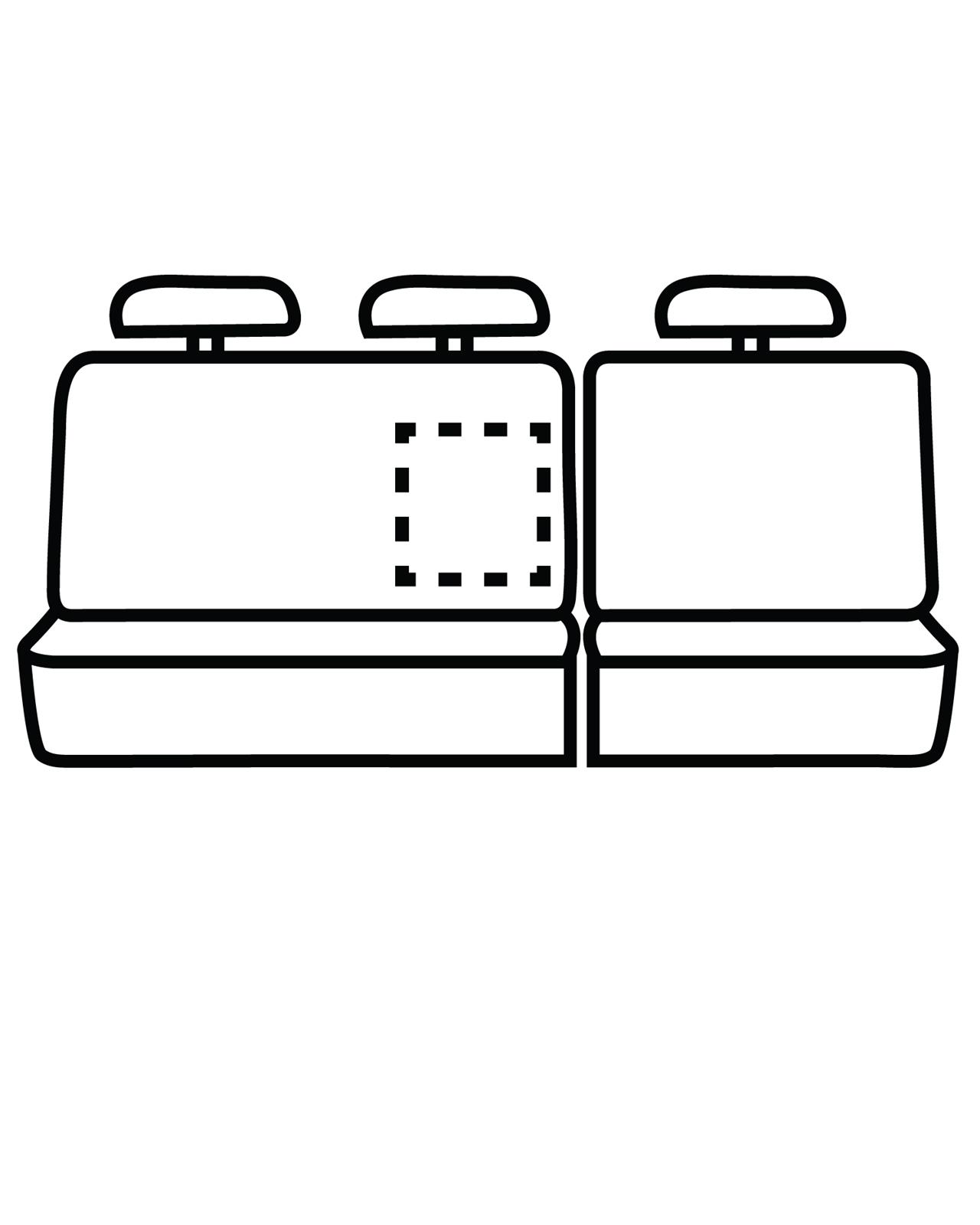 Covercraft 19-24 Dodge Ram 2500 PrecisionFit Custom 2nd Row Seat Covers - Silver/Silver