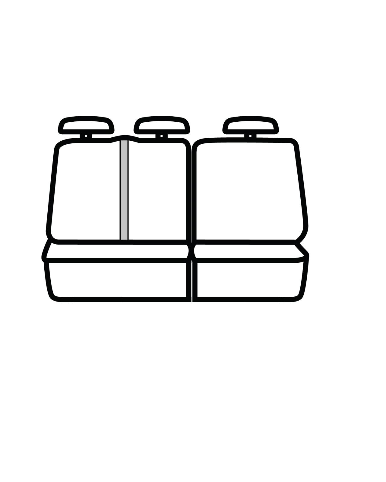 Covercraft 11-24 Dodge Ram Polycotton SeatSaver Custom Second Row Seat Covers - Grey thumbnail 2
