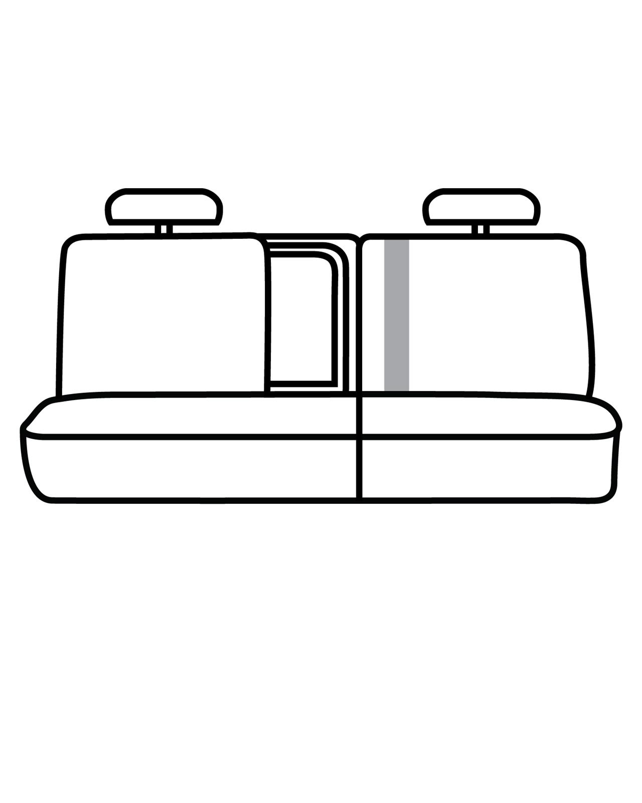 Covercraft 16-24 Nissan Titan Polycotton SeatSaver Custom Second Row Seat Covers - Grey thumbnail 2