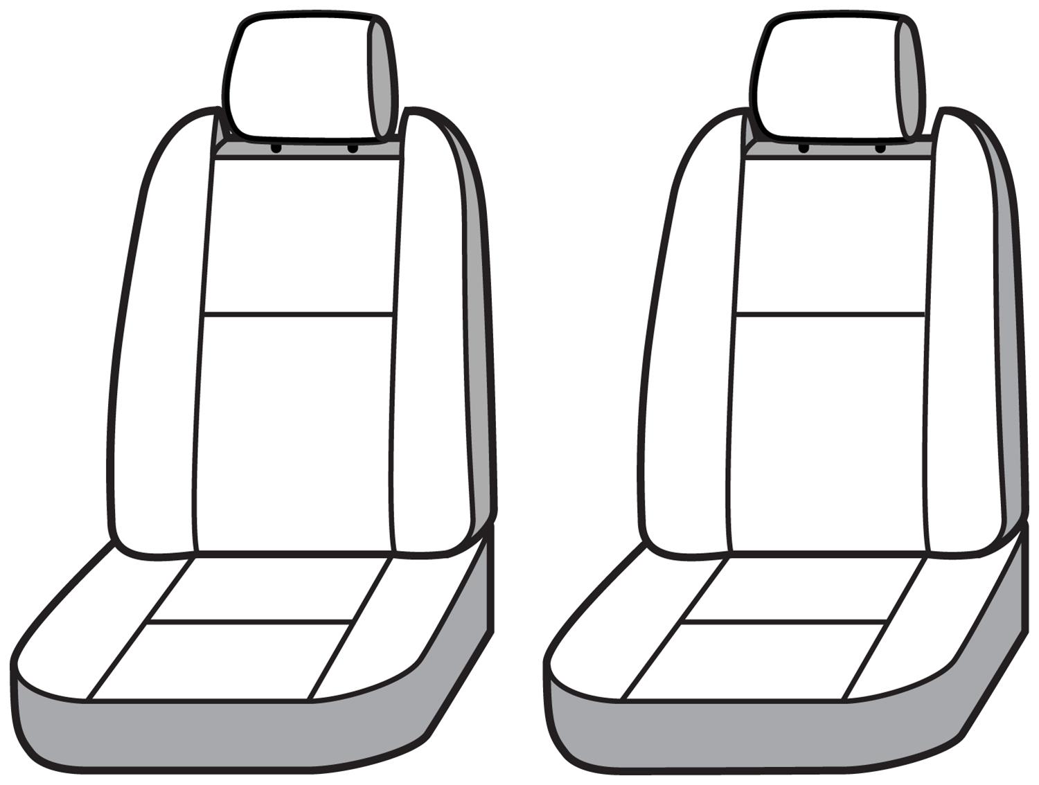 Covercraft 22-23 Nissan Frontier Polycotton SeatSaver Custom Front Row Seat Covers - Grey thumbnail 3