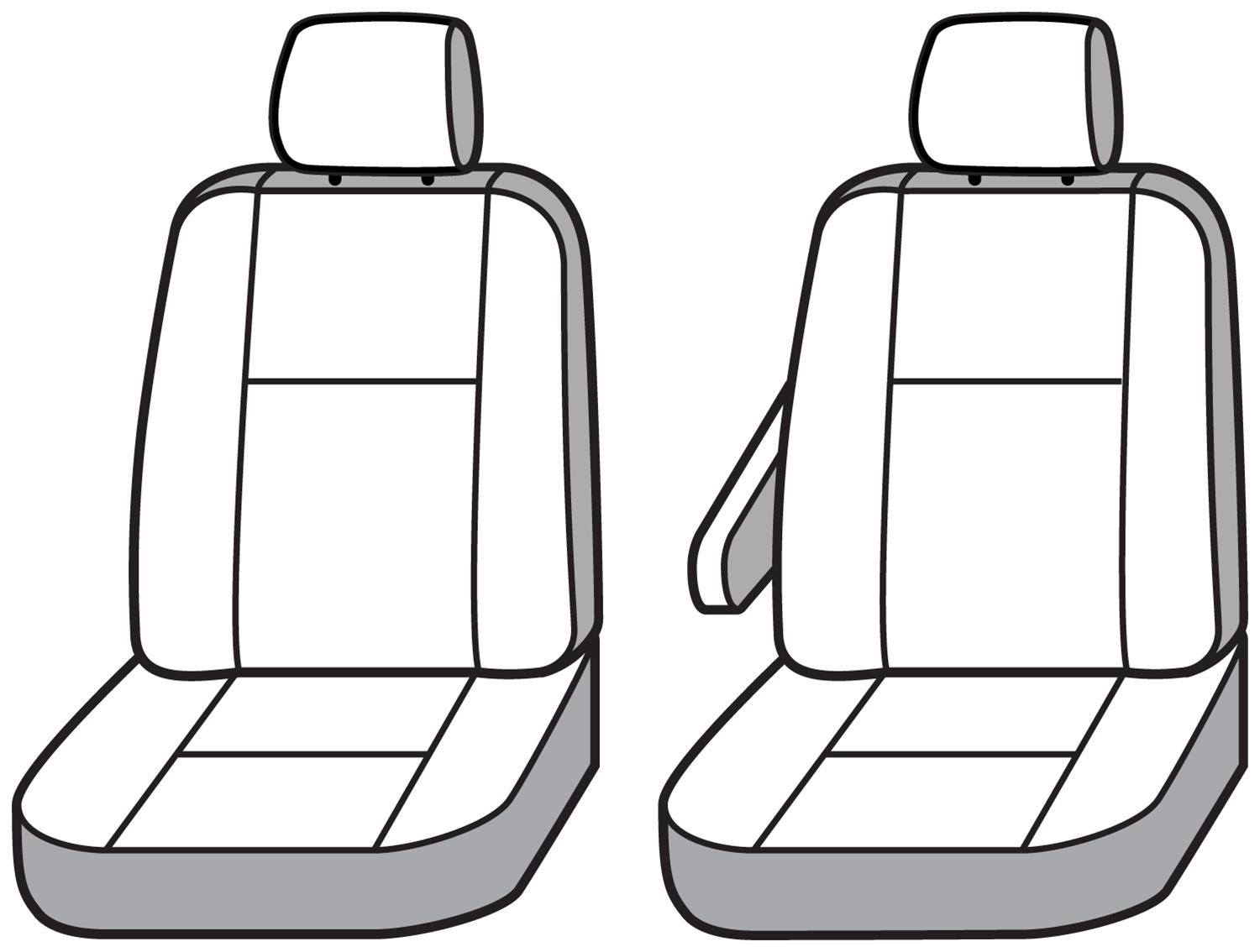 Covercraft 23 Dodge Ram ProMaster Polycotton SeatSaver Custom Front Row Seat Covers - Charcoal thumbnail 3