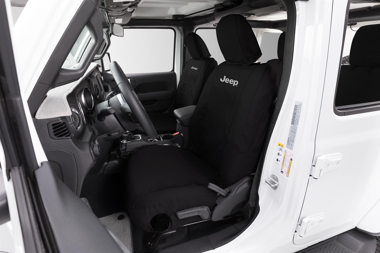 Covercraft 13-18 Wrangler JK Bucket Endura Jeep Logo SeatSaver Custom Front Row Seat Covers thumbnail 2