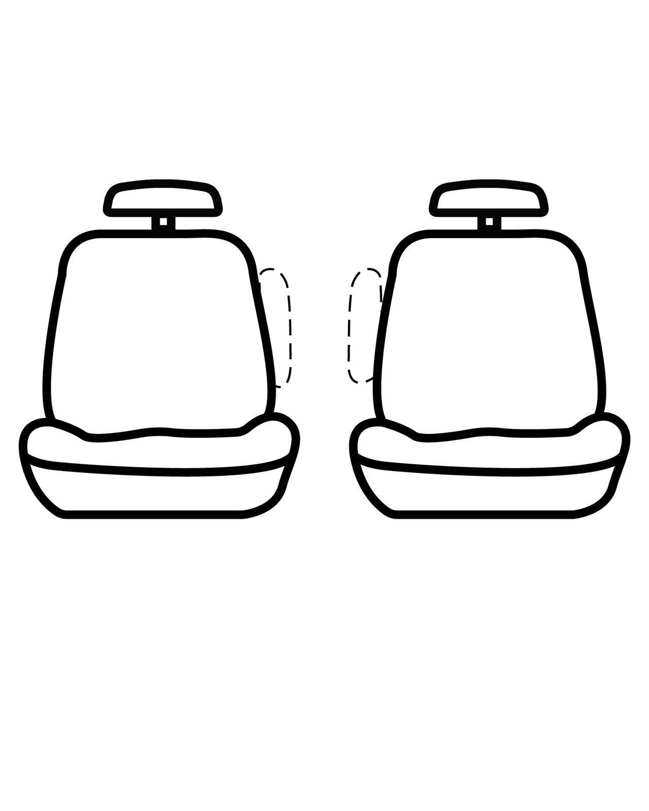 Covercraft 10-13 Ford Transit Polycotton SeatSaver Custom Front Row Seat Covers - Charcoal thumbnail 2