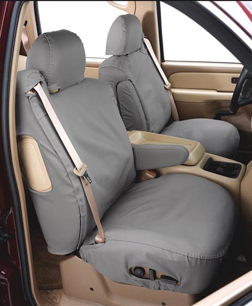 Covercraft 18-22 Chevrolet Equinox Polycotton SeatSaver Custom Front Row Seat Covers - Grey thumbnail 2