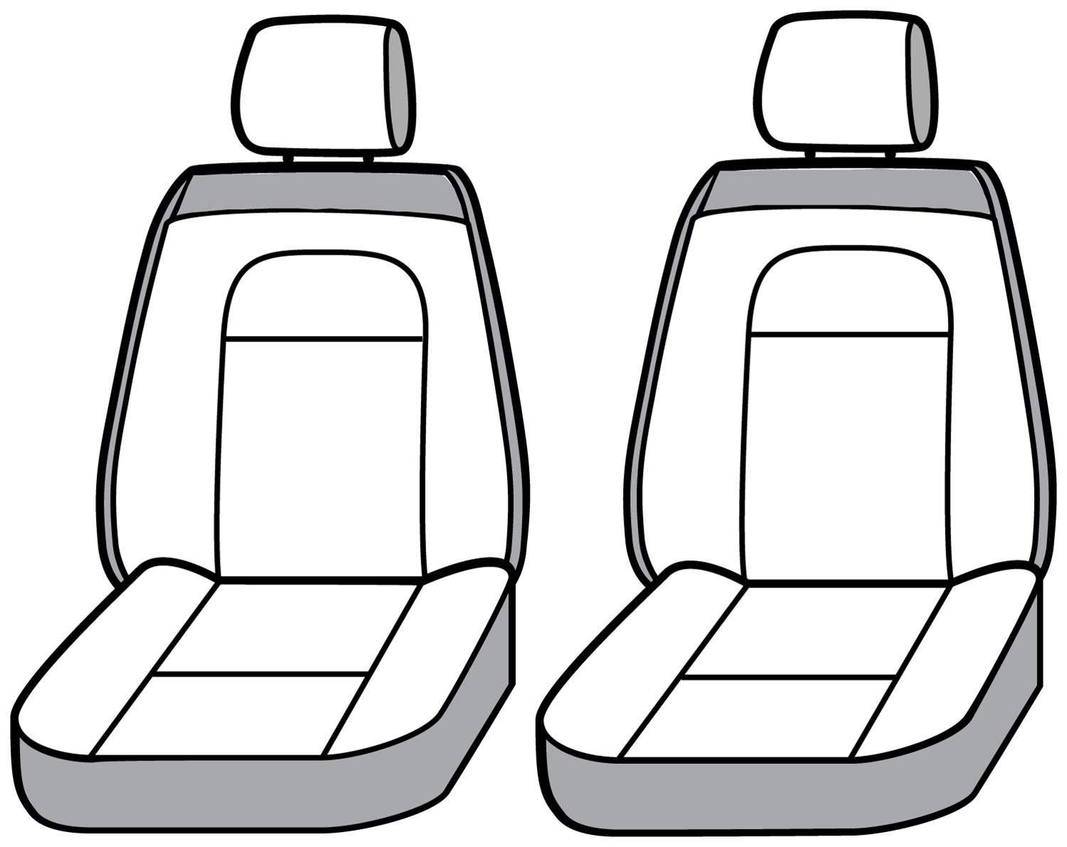 Covercraft 2023 Ford F-150 w/ Buckets Polycotton SeatSaver Custom Front Row Seat Covers - Charcoal thumbnail 2