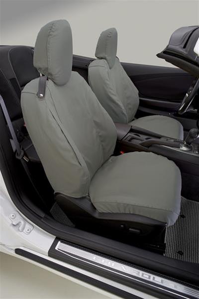Covercraft 12-20 Nissan NV1500 Polycotton SeatSaver Custom Front Row Seat Covers - Grey thumbnail 4